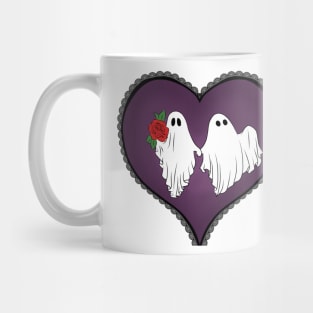 Ghost Valentines Holding Hands Mug